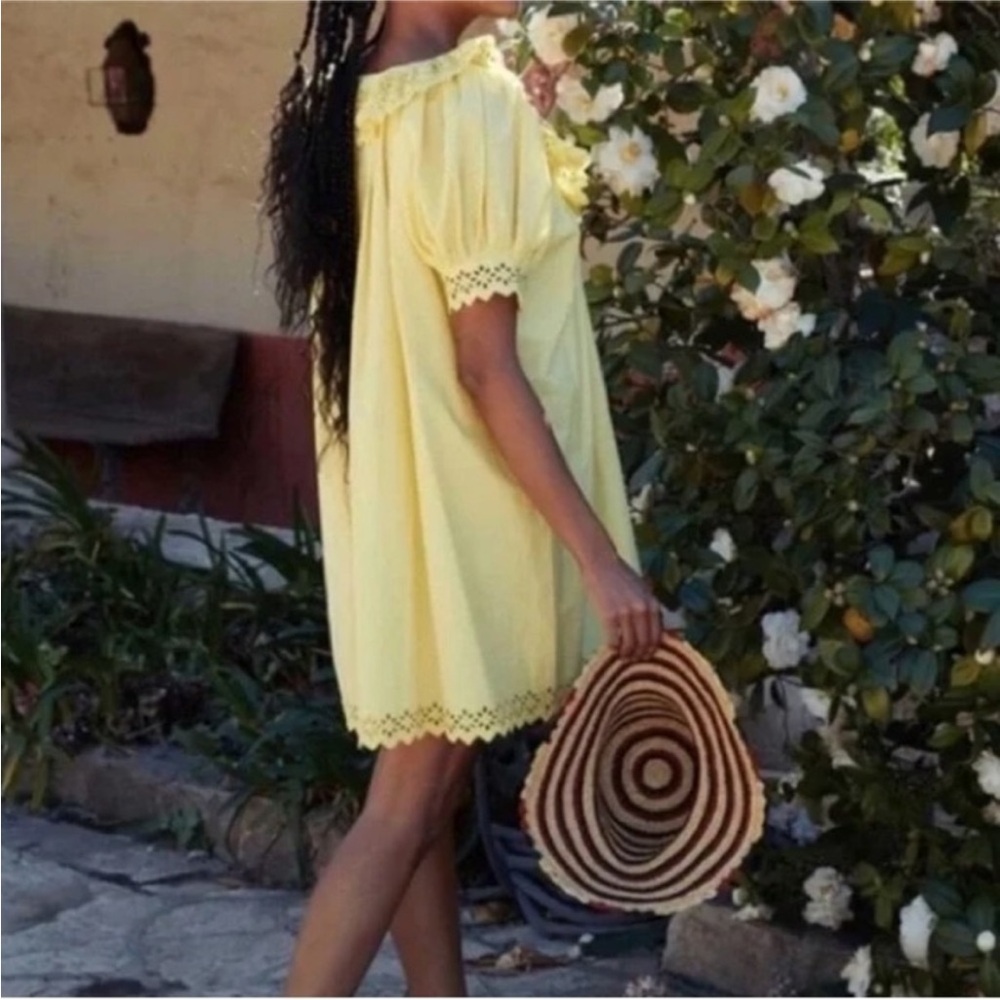 DÔEN lona Chime Mini Dress in Pomelo - Picture 3 of 12